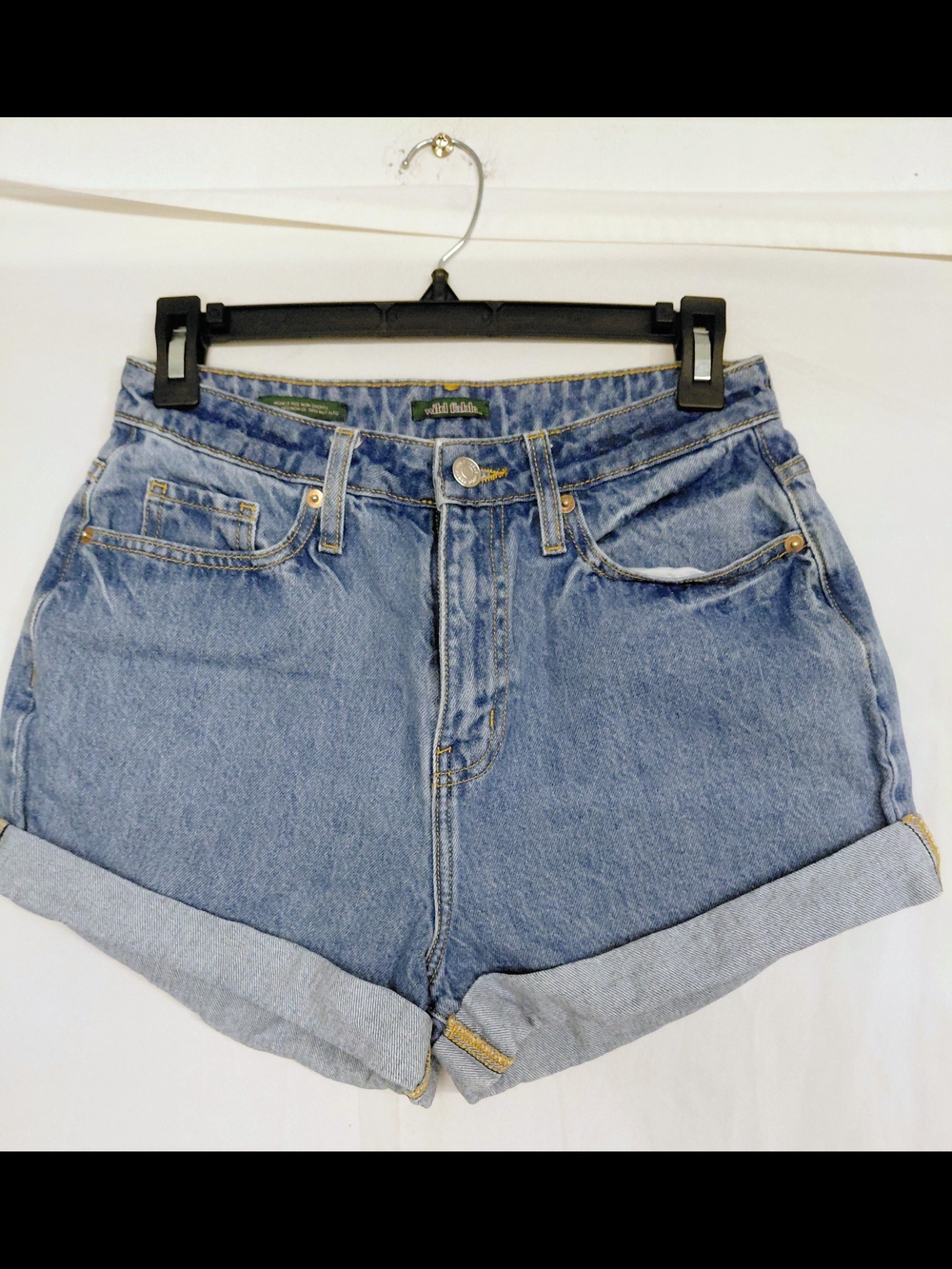 wild fable Light Blue Rolled Hem Denim Shorts - Picture 1 of 5